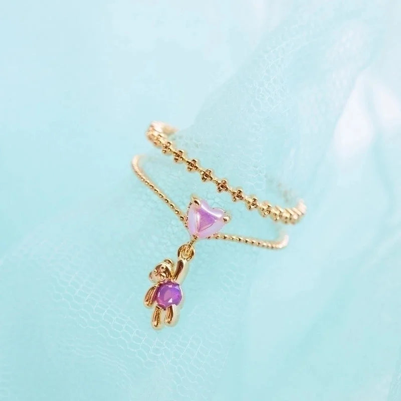 Fashion Geometric Copper Zircon Rings In Bulk