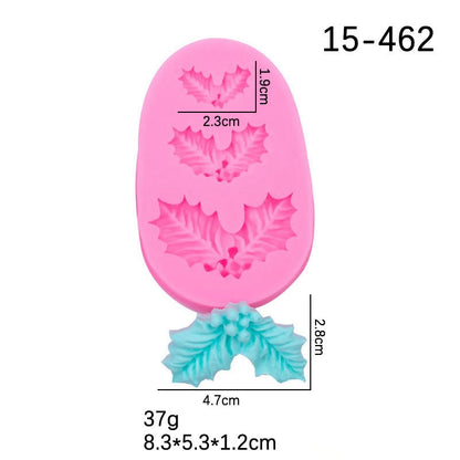 Christmas Casual Elegant Cute Christmas Hat Christmas Socks Silica Gel Kitchen Molds 1 Piece 1 Set