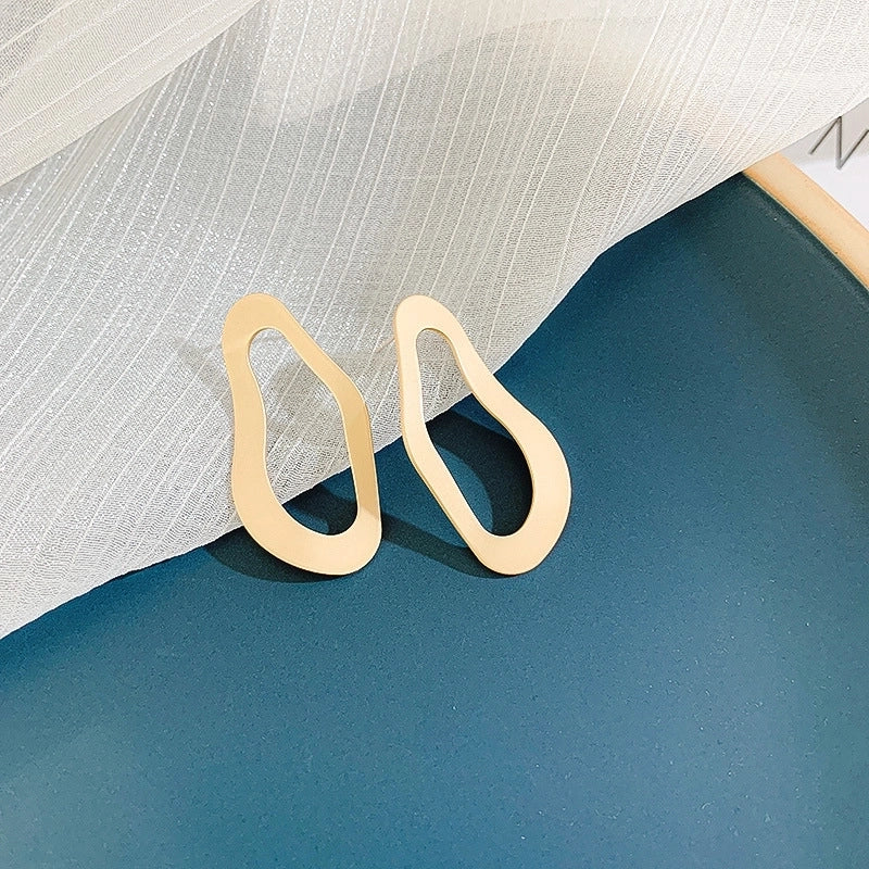 1 Pair Minimalist Flower Copper Enamel Rhinestones Drop Earrings Ear Studs