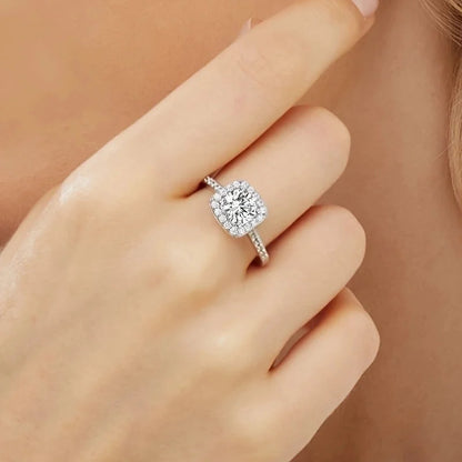 Ig Style Elegant Minimalist Square Copper Plating Inlay Zircon Rose Gold Plated White Gold Plated Gold Plated Rings