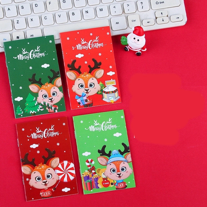 Cute Cartoon Christmas Portable Pocket Notepad 1 Piece