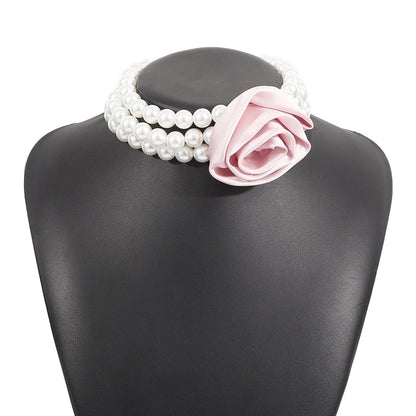 Elegant Flower Imitation Pearl Women's Necklace
