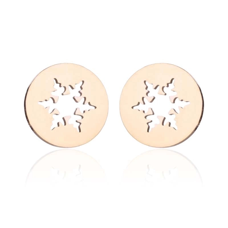 1 Pair Fashion Christmas Tree Plating 304 Stainless Steel 18K Gold Plated Ear Studs