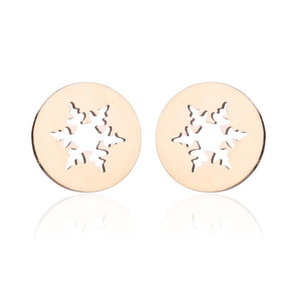 1 Pair Fashion Christmas Tree Plating 304 Stainless Steel 18K Gold Plated Ear Studs