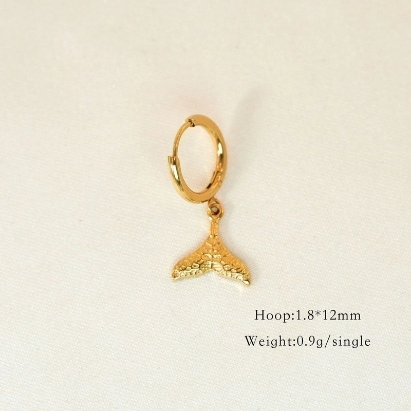 6 Pieces Minimalist Classic Style Heart Shape Plating Inlay 304 Stainless Steel Rhinestones Drop Earrings