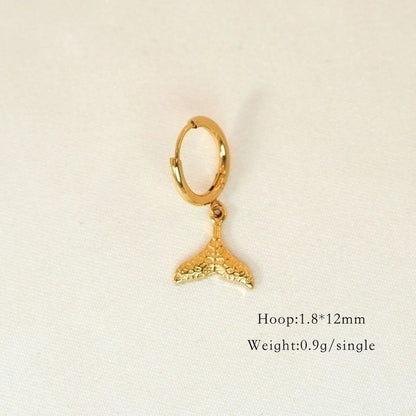 6 Pieces Minimalist Classic Style Heart Shape Plating Inlay 304 Stainless Steel Rhinestones Drop Earrings