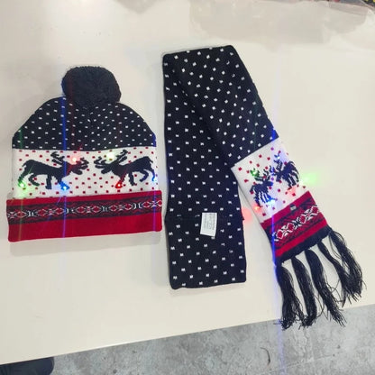 Kid'S IG Style Santa Claus Elk Pom Poms Wool Cap