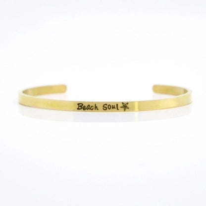 Minimalist Letter Stainless Steel Bangle