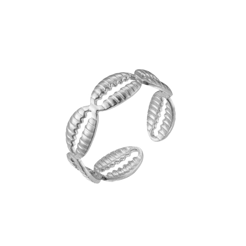 Marine Style Beach Minimalist Starfish Shell 304 Stainless Steel Open Rings