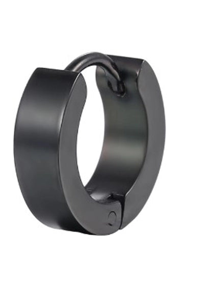 1 Piece Punk Round Plating 201 Stainless Steel 18K Gold Plated Hoop Earrings