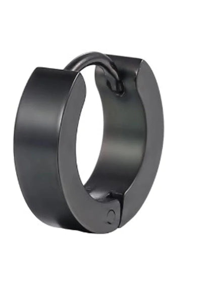 1 Piece Punk Round Plating 201 Stainless Steel 18K Gold Plated Hoop Earrings