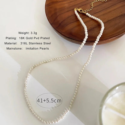 Elegant Retro IG Style Conch Crab 316L Stainless Steel Imitation Pearl 18K Gold Plated Three-dimensional Necklace