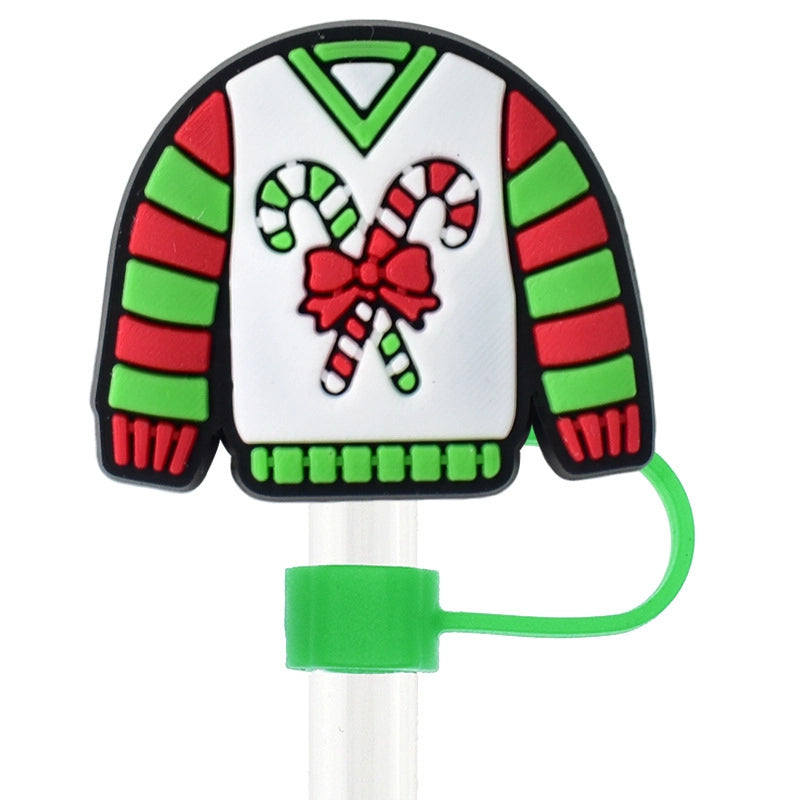 Christmas Casual Cute Pastoral Santa Claus Silica Gel Straw Decorative Cap 10 PCS/Package