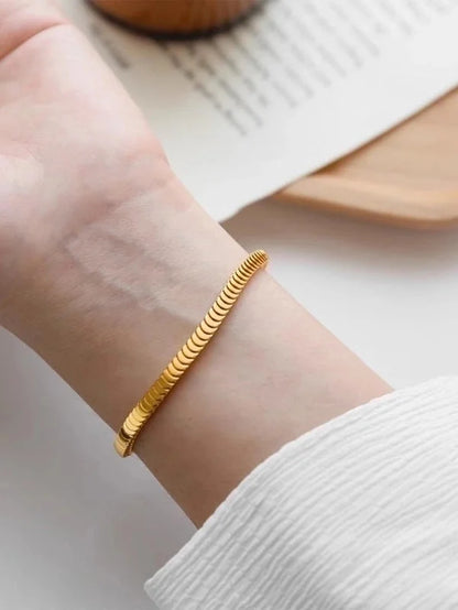 Glam Vacation Solid Color 304 Stainless Steel Snake Chain Bracelets In Bulk