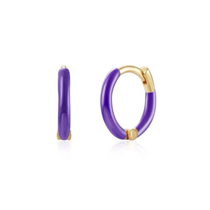 Minimalist Star Heart Shape Eye Copper Drop Earrings Epoxy Gold Plated Zircon Copper Earrings