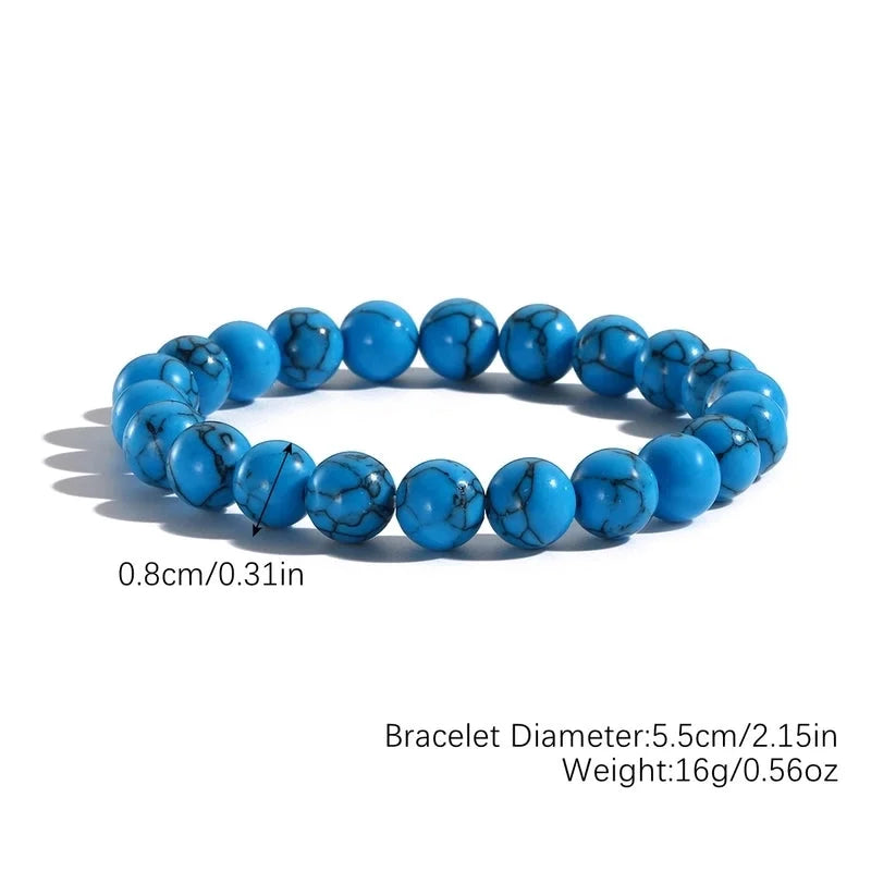 Retro Round Natural Stone Bracelets In Bulk