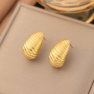 1 Pair Sweet Minimalist Heart Shape Bow Knot Shell Plating Titanium Steel Drop Earrings