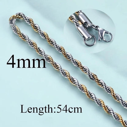 Titanium Steel Minimalist Waves Plating Necklace