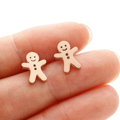 1 Pair Minimalist Classic Style Geometric Polishing Plating 304 Stainless Steel 18K Gold Plated Ear Studs