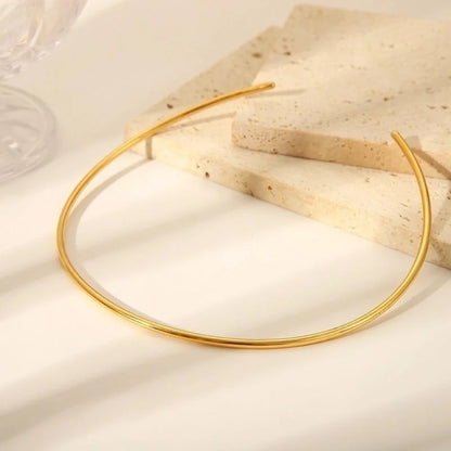 Minimalist Lines 304 Stainless Steel 18K Gold Plated Polishing Plating Choker