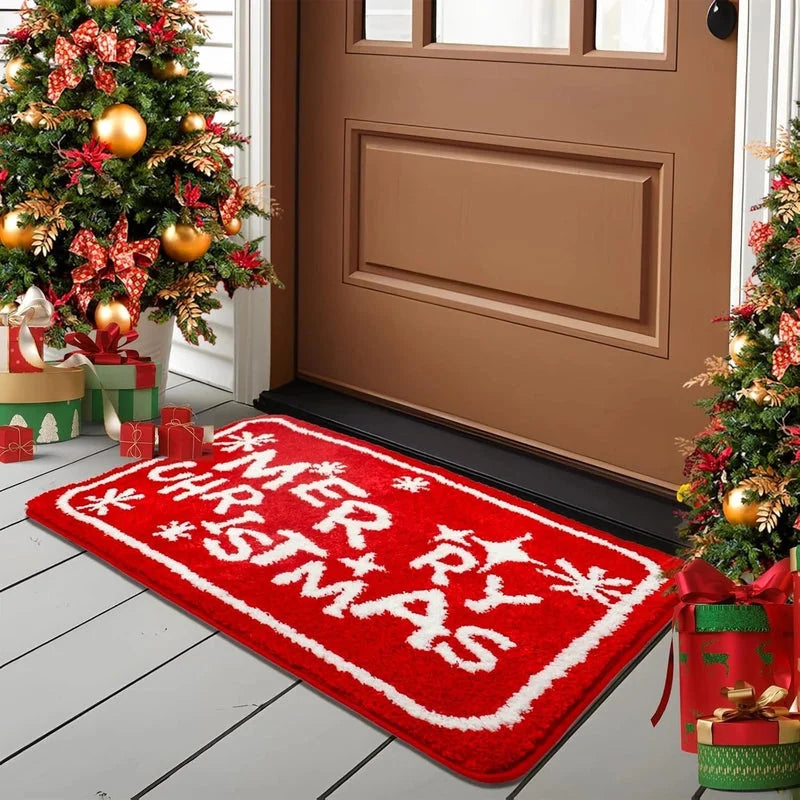 Christmas Casual Vacation Santa Claus Elk Imitation Cashmere Carpet Bedding