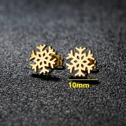 1 Pair Minimalist Classic Style Geometric Polishing Plating 304 Stainless Steel 18K Gold Plated Ear Studs