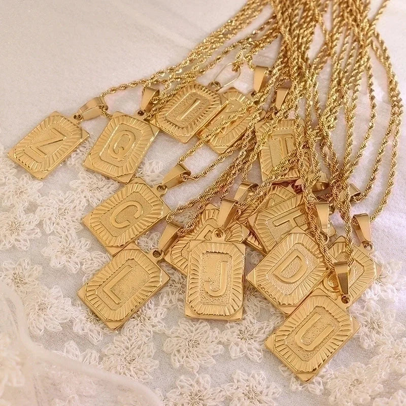 Minimalist Letter 304 Stainless Steel 18K Gold Plated Plating Choker