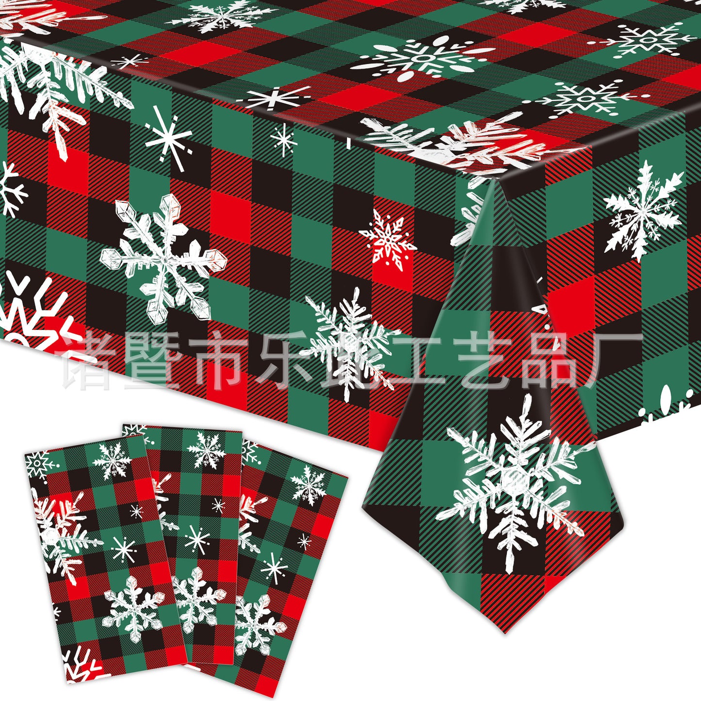 3 Pieces Christmas Tablecloth Holiday Party Tablecloth Christmas Tree Tablecloth Red And Green Christmas Theme Tablecloth Table Cover