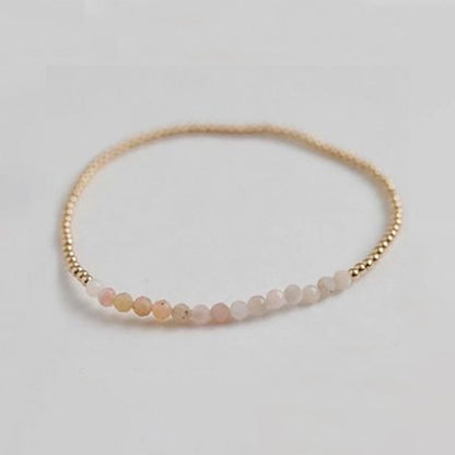 Natural Stone Copper Beaded Knitting Geometric Bracelets