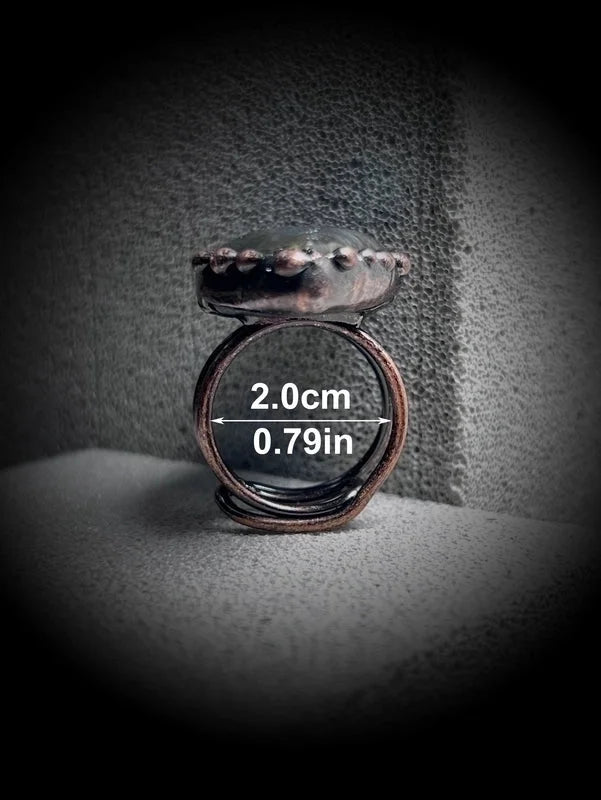 Vintage Style Baroque Style Asymmetrical Irregular Labradorite Asymmetrical Irregular Handmade Women's Open Rings