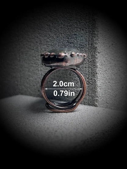 Vintage Style Baroque Style Asymmetrical Irregular Labradorite Asymmetrical Irregular Handmade Women's Open Rings