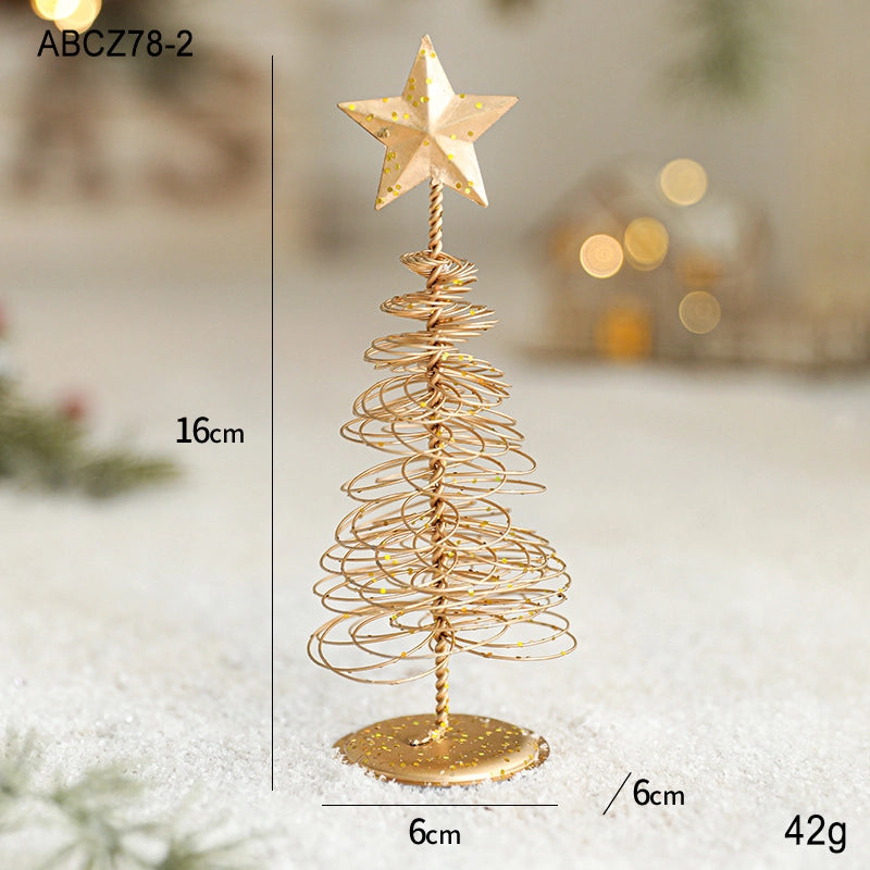 Christmas Elegant Lady Minimalist Christmas Tree Iron Holiday Daily Selfie Ornaments Decorations Table Decoration