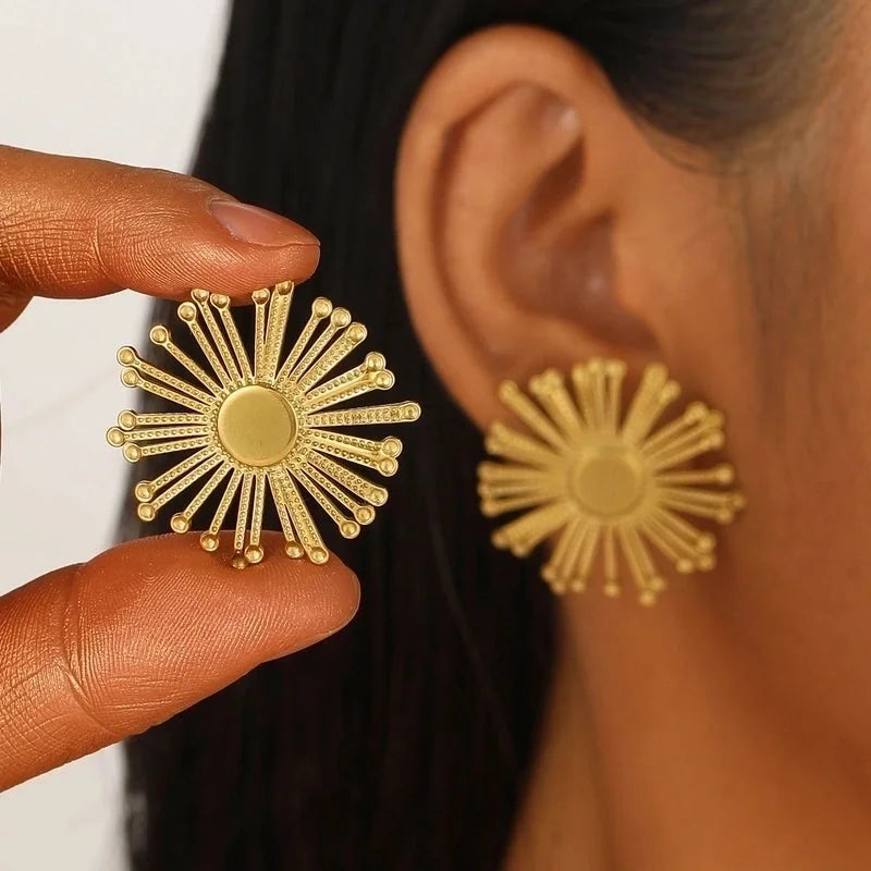 1 Pair Elegant Streetwear Geometric Plating 304 Stainless Steel Ear Studs