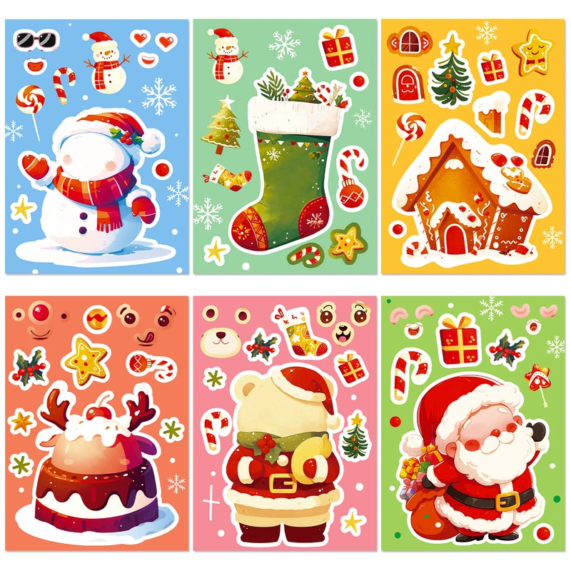 1 Set Santa Claus Graduation Christmas PP Cute Stickers