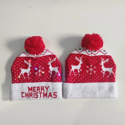 Kid'S IG Style Santa Claus Elk Pom Poms Wool Cap
