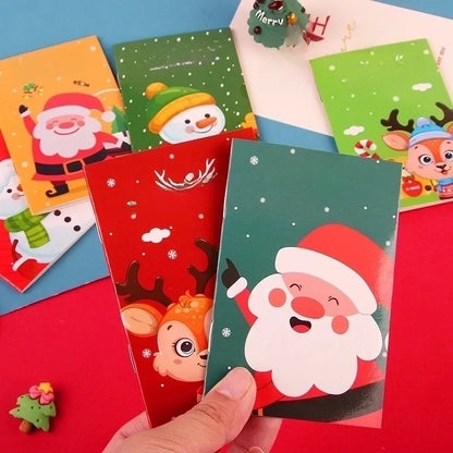 Cute Cartoon Christmas Portable Pocket Notepad 1 Piece
