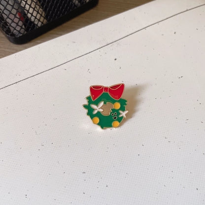 Cute Pin Snowman Snowflake Elk Alloy Enamel Unisex Brooches