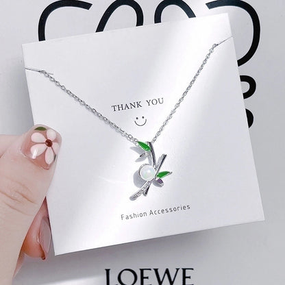 Casual Minimalist Human Flower Titanium Steel Plating Inlay Rhinestones Pearl Pendant Necklace