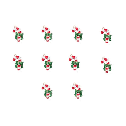 10 PCS/Package 15.9*17.8mm 16*22MM 18.1*19mm Alloy Christmas Hat Christmas Tree Santa Claus Pendant Jewelry Accessories