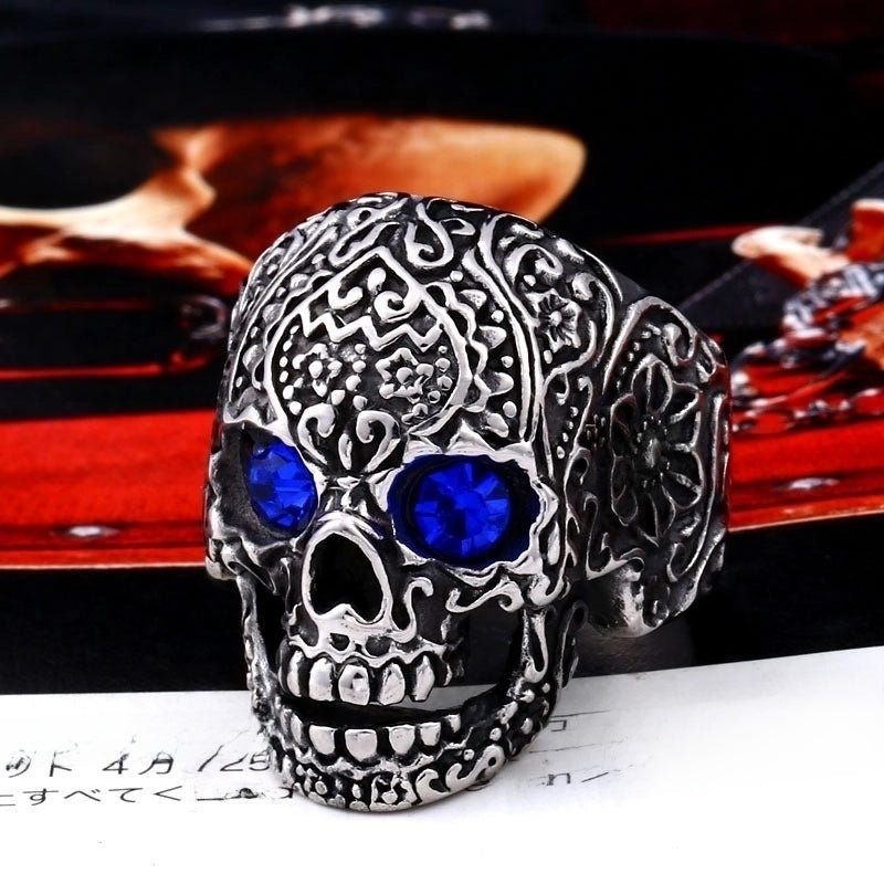 Retro Skull Alloy Plating Halloween Unisex Open Rings