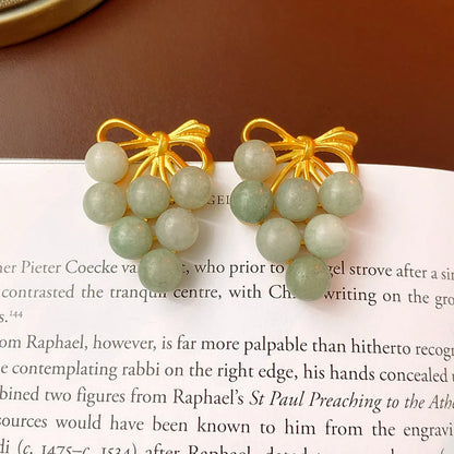 Mid-century Modern Round Geometric Copper Electroplating Earrings