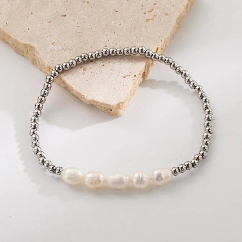 Vacation Beach Sweet Solid Color 304 Stainless Steel 18K Gold Plated Bracelets In Bulk