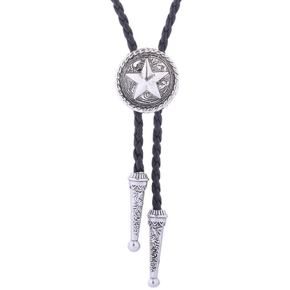 Punk Classic Style Star Cattle Skull Alloy Leather Rope Halloween Unisex Bolo Ties