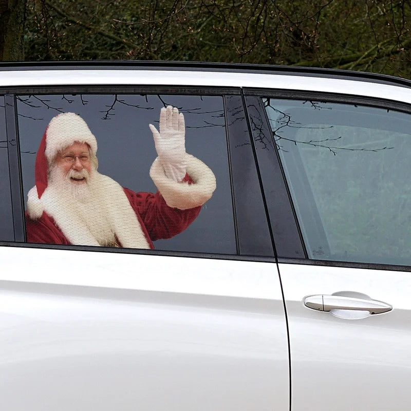 Christmas Fashion Santa Claus Pvc Car Window Stickers