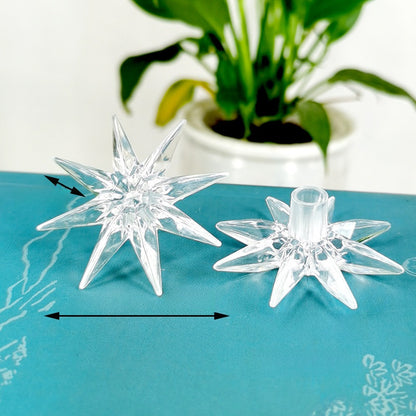 10 Pieces Transparent Round Ball Snowflake Small Five-star Christmas Tree Light String Accessories Five-pointed Star Tree Top Star Christmas Decoration