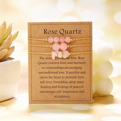 Minimalist Geometric Natural Stone Bracelets In Bulk