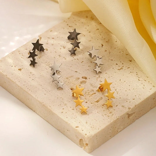 1 Pair Basic Minimalist Geometric Plating 304 Stainless Steel Ear Studs