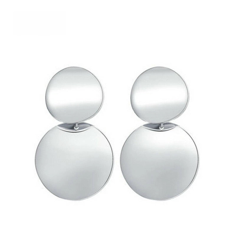 Personality Exaggerated Earrings Women\'s Heavy Metal High-end Ear Studs Large Circle French Retro Design Earrings