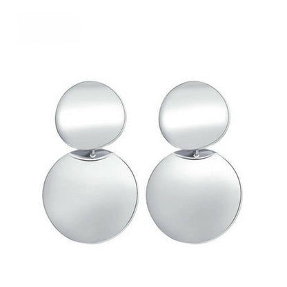 Personality Exaggerated Earrings Women\'s Heavy Metal High-end Ear Studs Large Circle French Retro Design Earrings