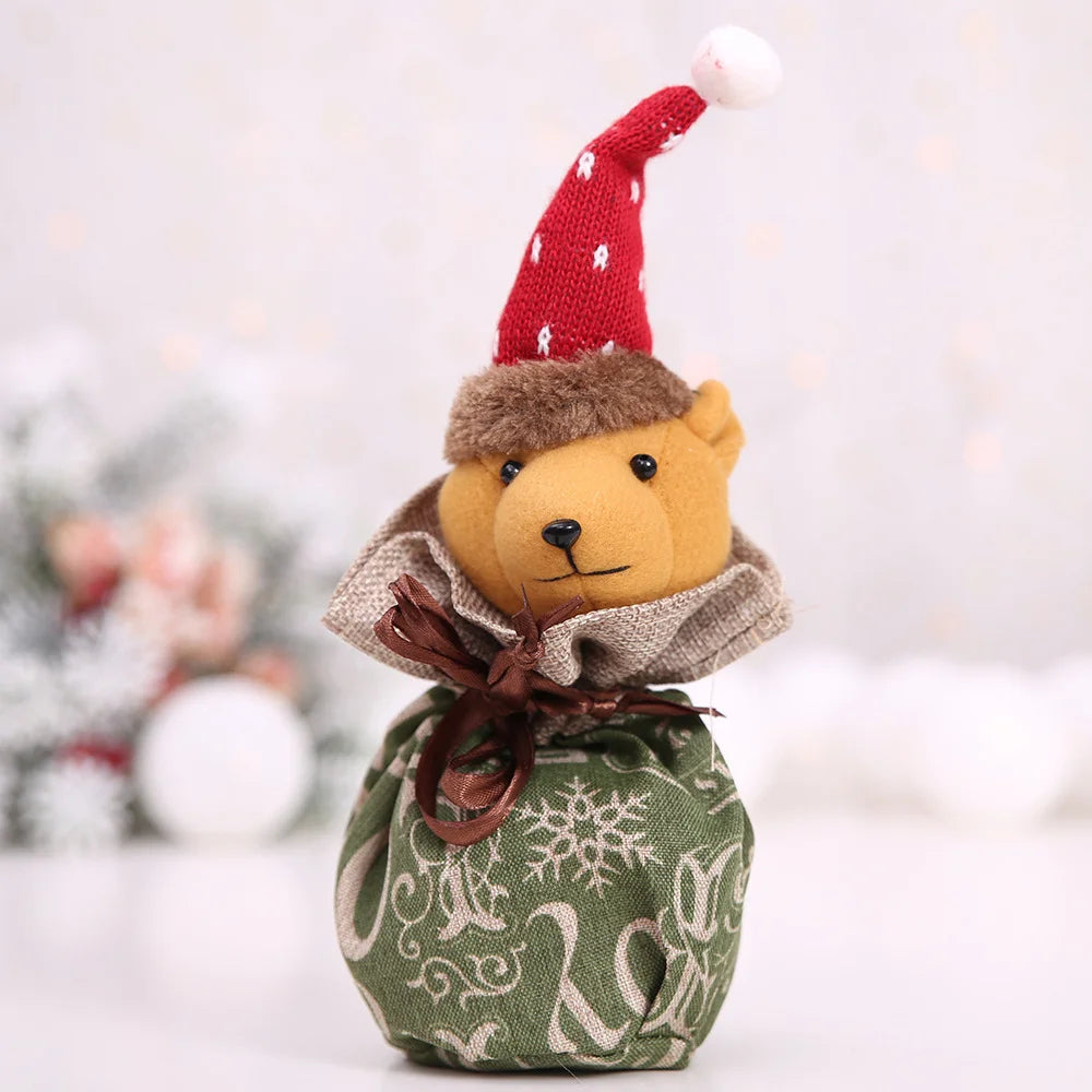 2 Pieces Christmas Cartoon Handbag Gift Bag Christmas Gift Bag Children's Candy Bag Apple Bag